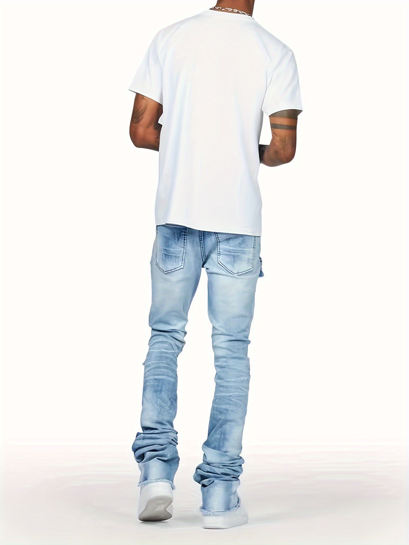 Heren Ripped Cargo Jeans | Slim Fit | Streetwear Denim