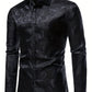 Jacquard Satijnen Overhemd voor Heren | Slim Fit | Luxe Bloemenstructuur