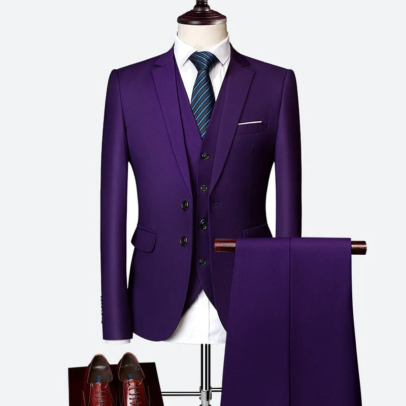 Royal Tailored Kostuum | Drie-delig Luxe | Klassiek met Kleur