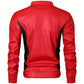 Heren Motorjack | Stijlvolle PU-Leren Jas | Sportieve Biker Look