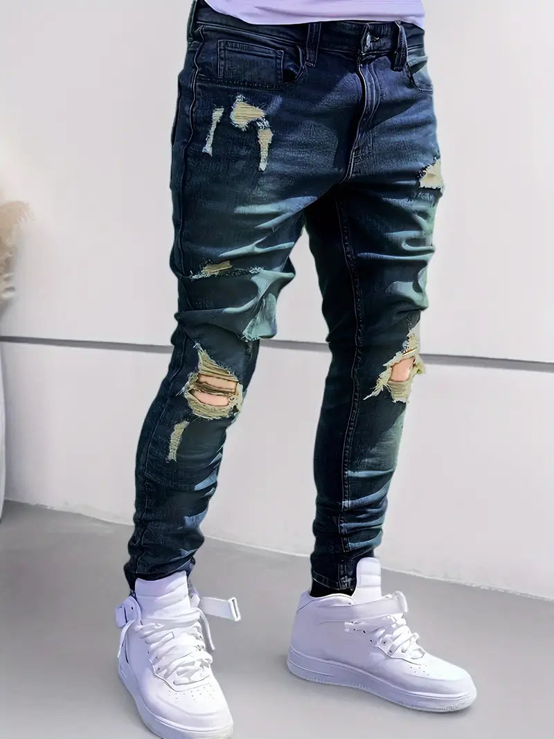 Rebel Denim | Destroyed Slim-Fit | Urban Washed Look
