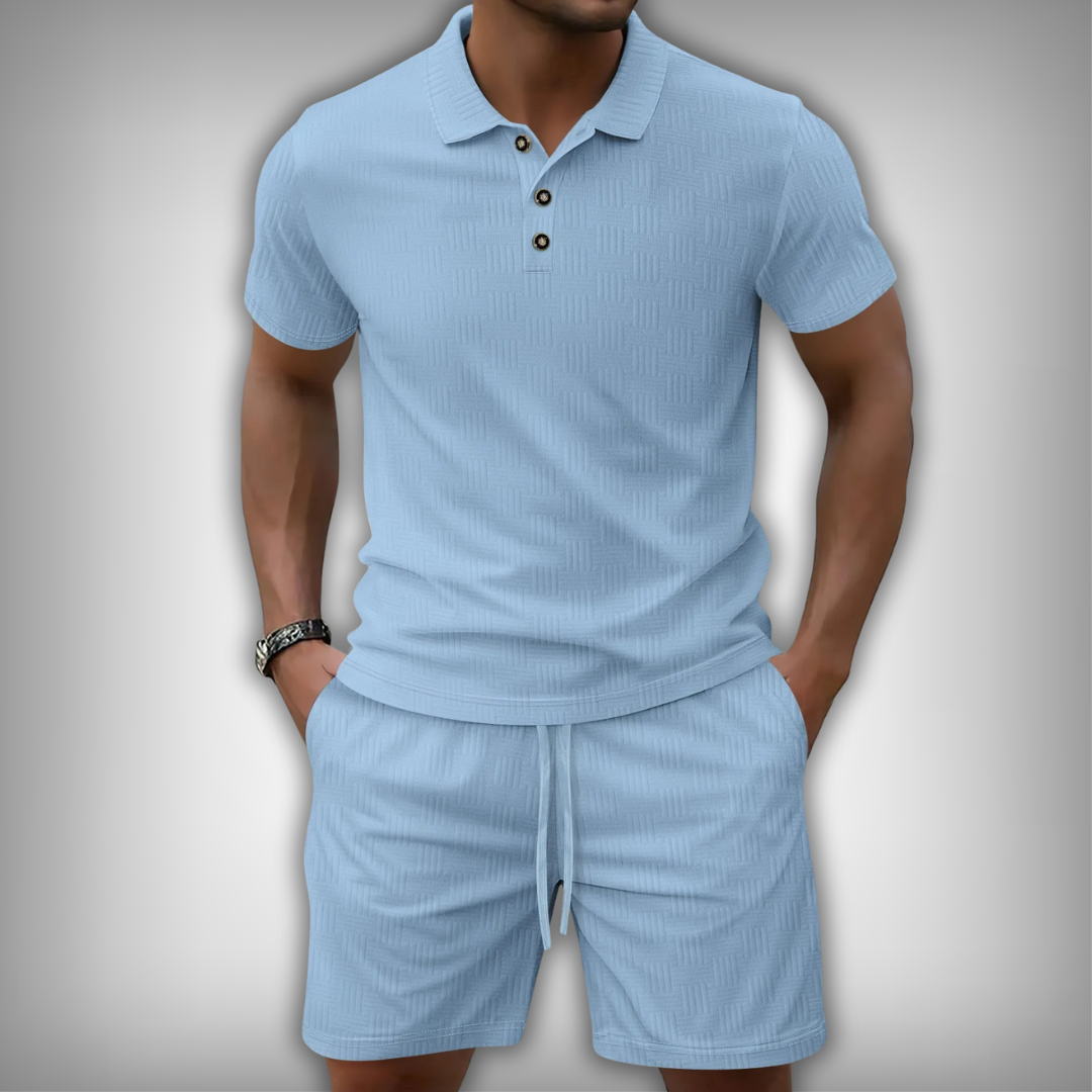 CityPolo Set | Casual Co-Ord | Poloshirt & Short in Stijl