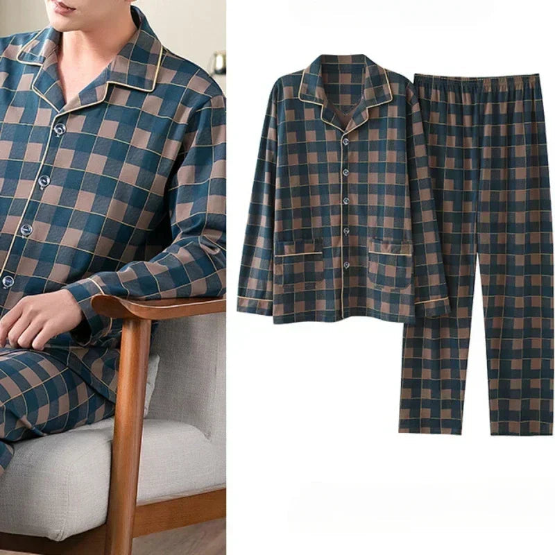 Classic Check Pyjama Set | Tijdloos Comfort | Zachte Nachtkleding