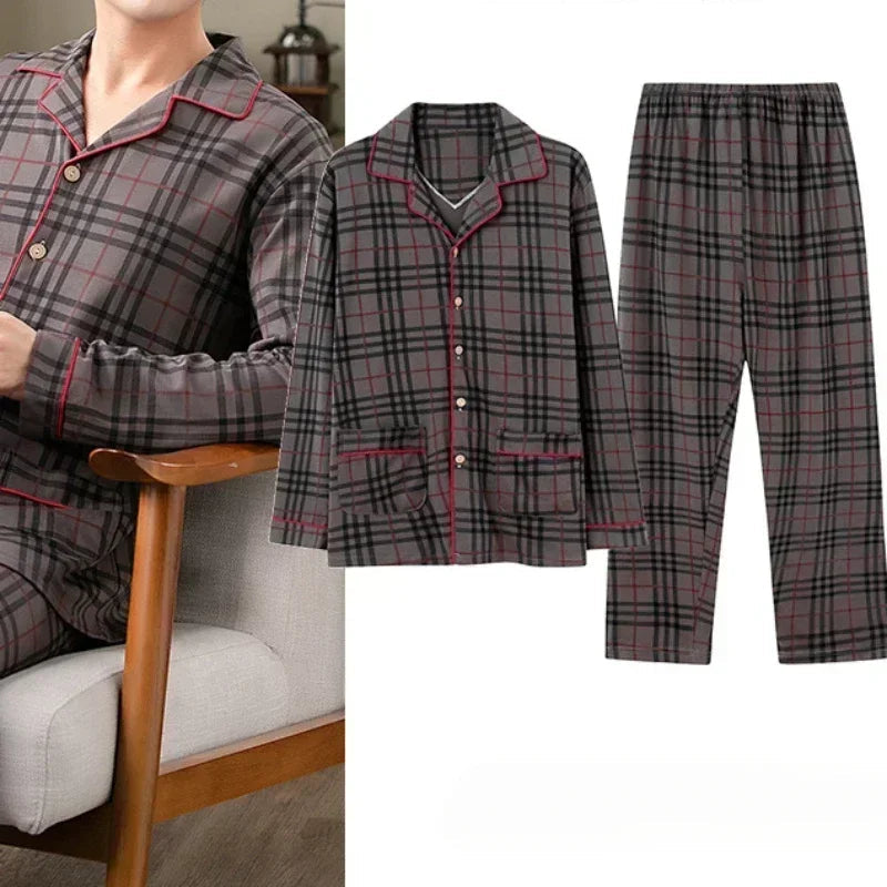 Classic Check Pyjama Set | Tijdloos Comfort | Zachte Nachtkleding