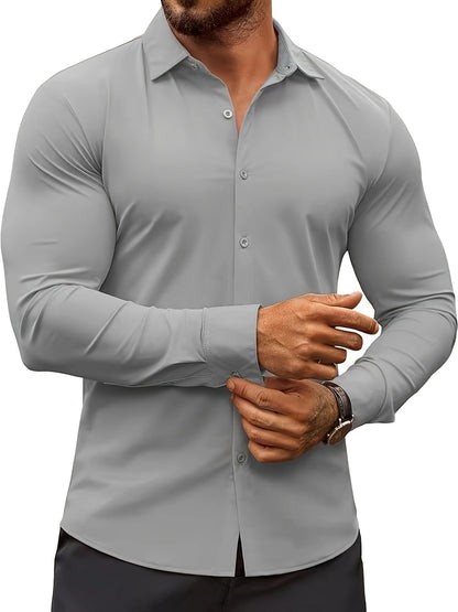 Heren Slim Fit Overhemd | Stijlvol & Comfortabel | Strak Design
