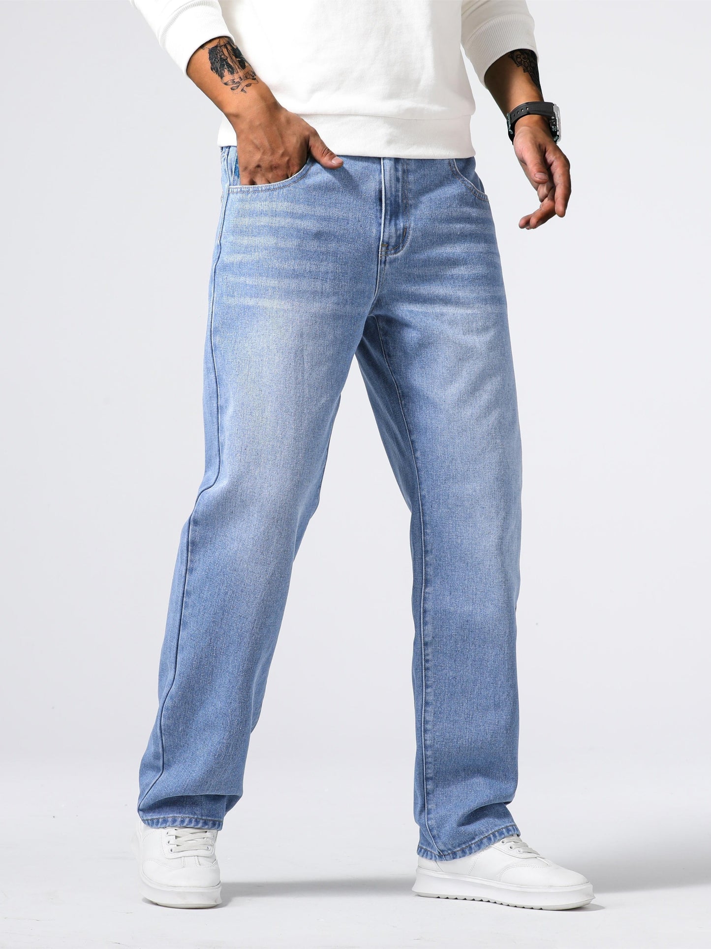 Heren Baggy Denim Broek | Loose Fit | Vintage Streetwear