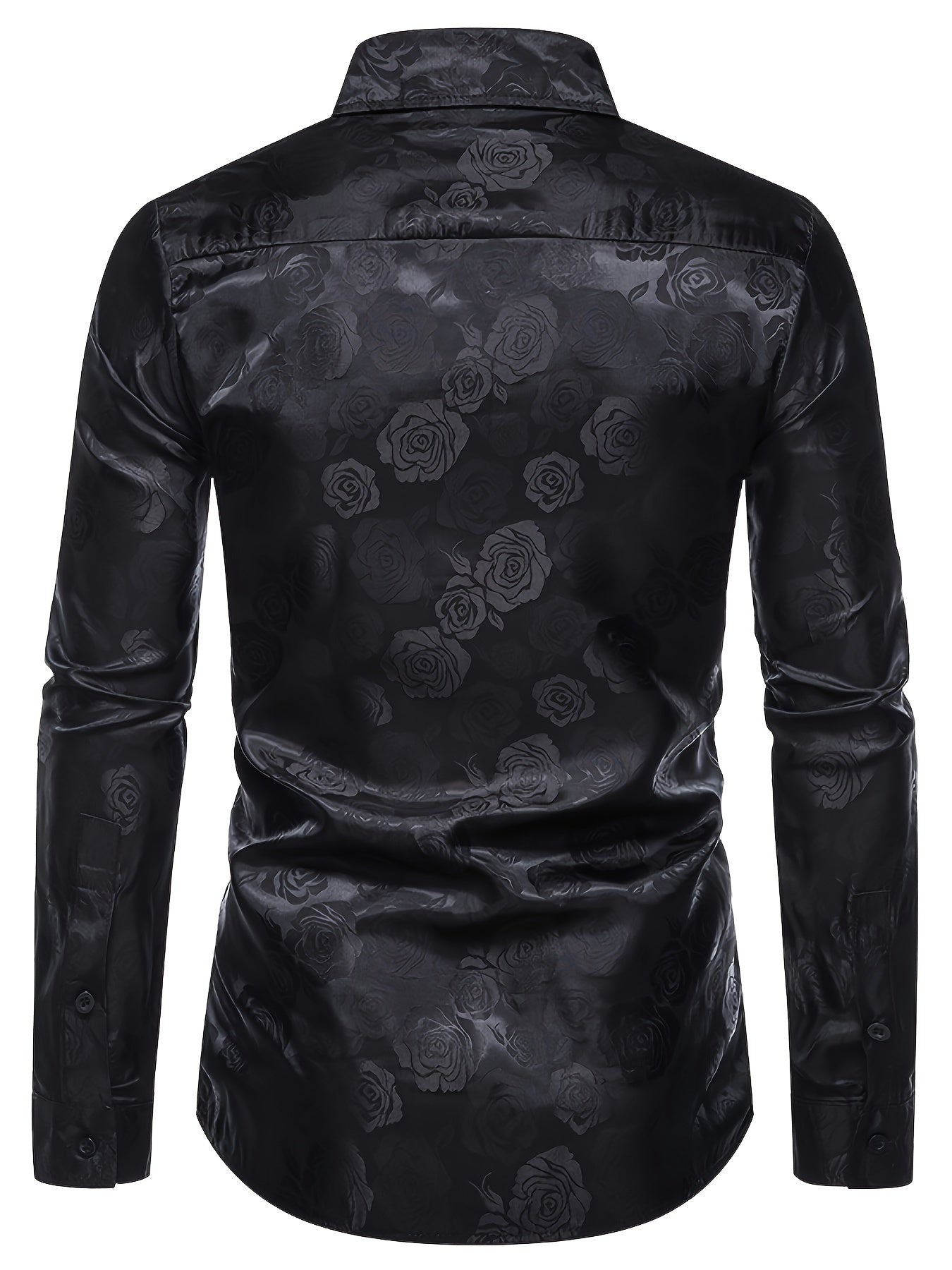 Jacquard Satijnen Overhemd voor Heren | Slim Fit | Luxe Bloemenstructuur