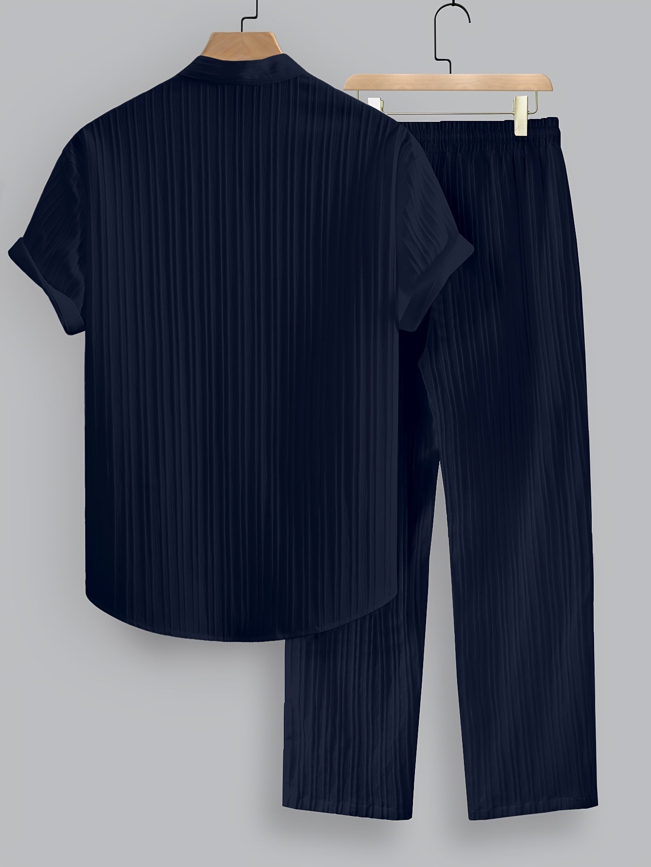 Heren Set met Korte Mouwen & Lange Broek | Zomerse Co-ord | Licht & Elegant