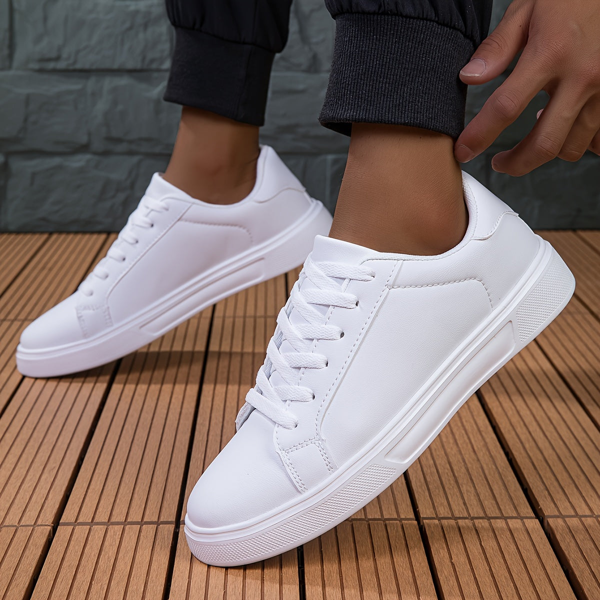 Sneakers | Synthetisch Leer | Minimalistisch & All-White Design