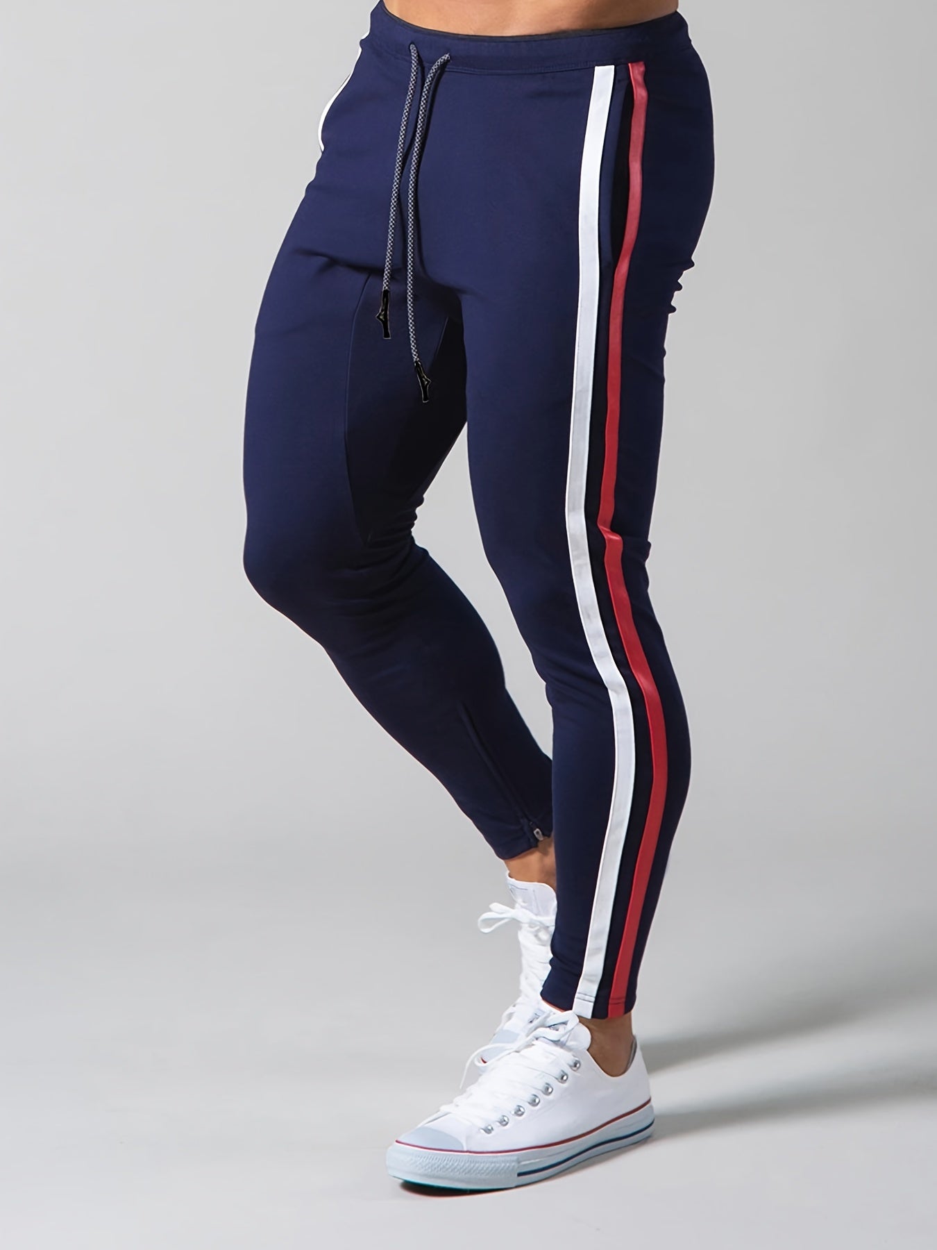 Tapered Trackpants met Zijstrepen | Slim Fit Gymwear | Stretch Comfort