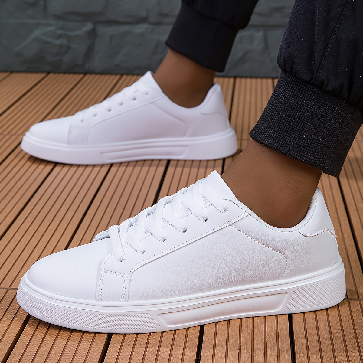 Sneakers | Synthetisch Leer | Minimalistisch & All-White Design