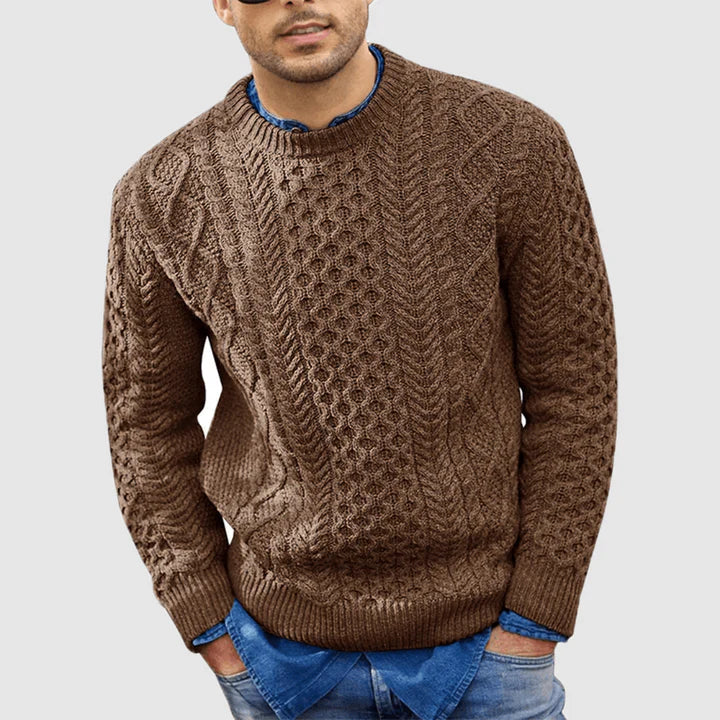 Heren Gebreide Trui | Kabelpatroon | Comfort Fit Winter Essential