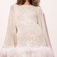 Celeste Feather Dress | Mini met Pailletten | Luxe & Glamour