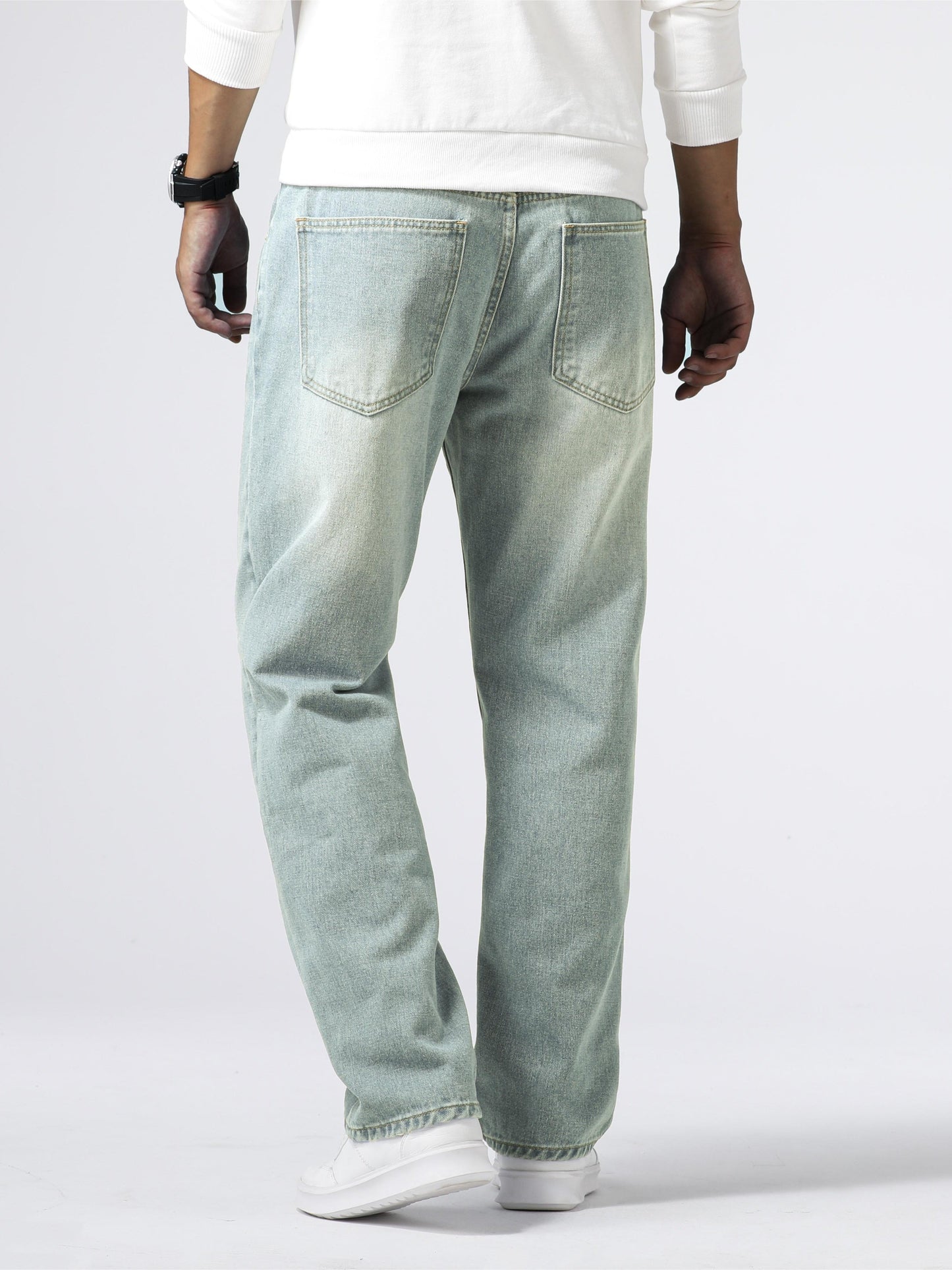 Heren Baggy Denim Broek | Loose Fit | Vintage Streetwear