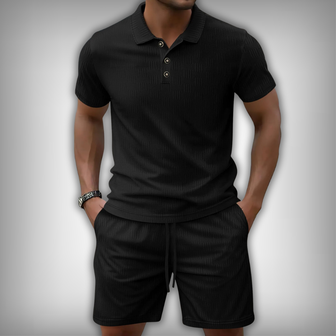 CityPolo Set | Casual Co-Ord | Poloshirt & Short in Stijl