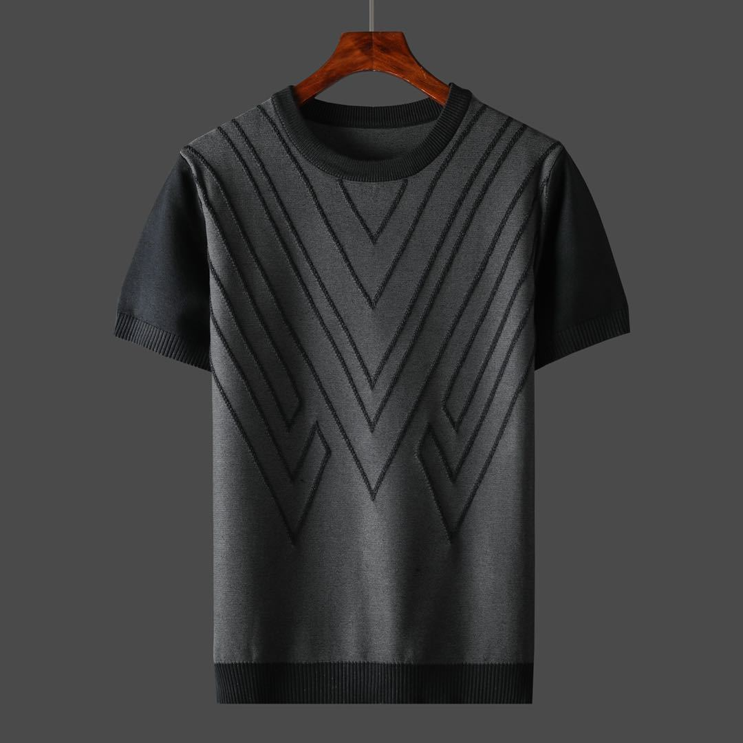 Gebreid T-Shirt | Geometrisch Design | Stijlvol & Comfortabel
