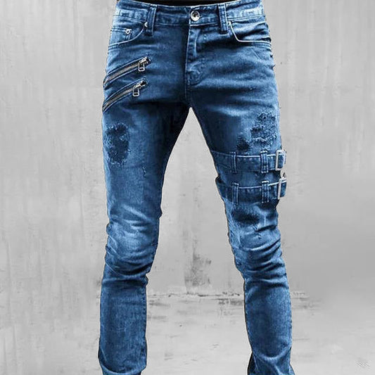 Gothic Buckle Jeans | Industriële Edge | Stoer & Strak
