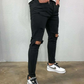 Ripped Street Jeans | Skinny Fit Denim | Destroyed Knieën & Vervaagde Wassing