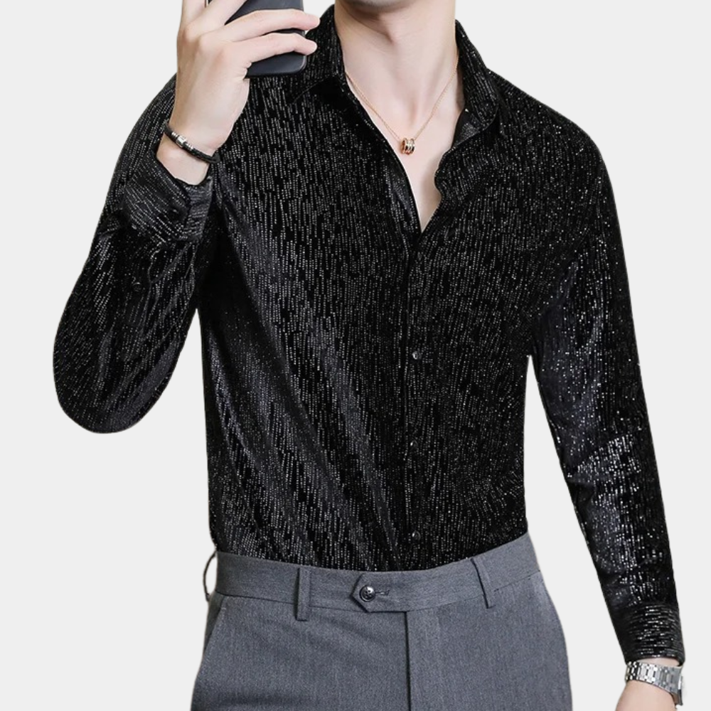 Heren Overhemd | Slim Fit | Glanzend Luxe