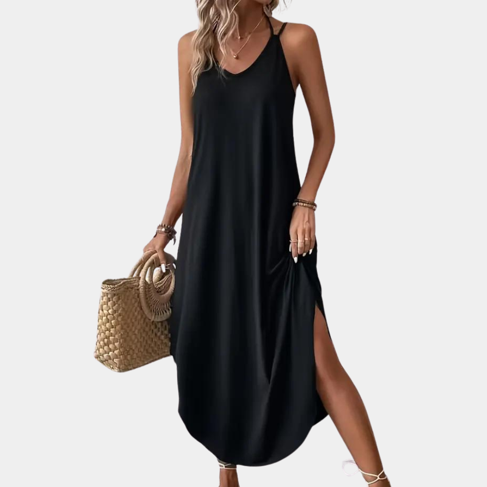 Coastal Ease Dress | Mouwloze Maxi | Zomers & Minimalistisch
