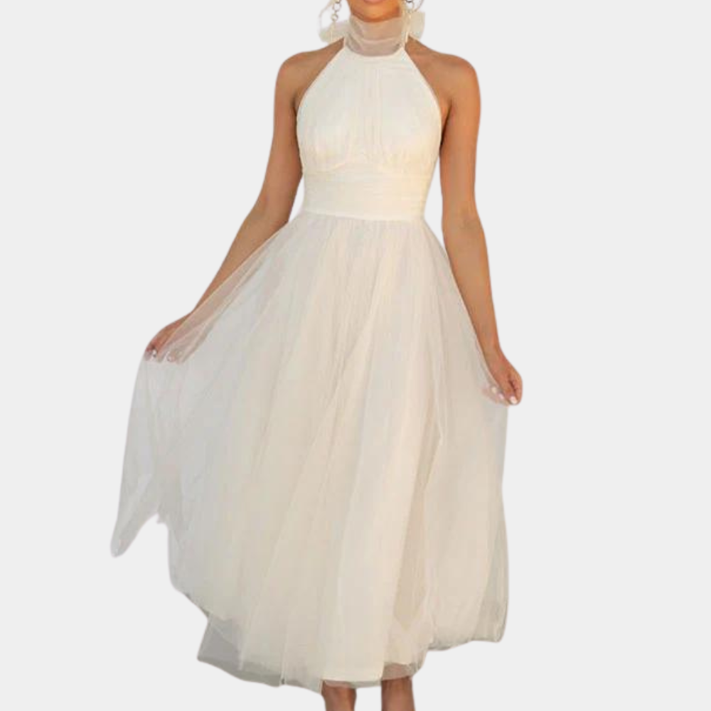 Celeste Tulle Dress | Haltertop Midi | Elegante Tutu-look