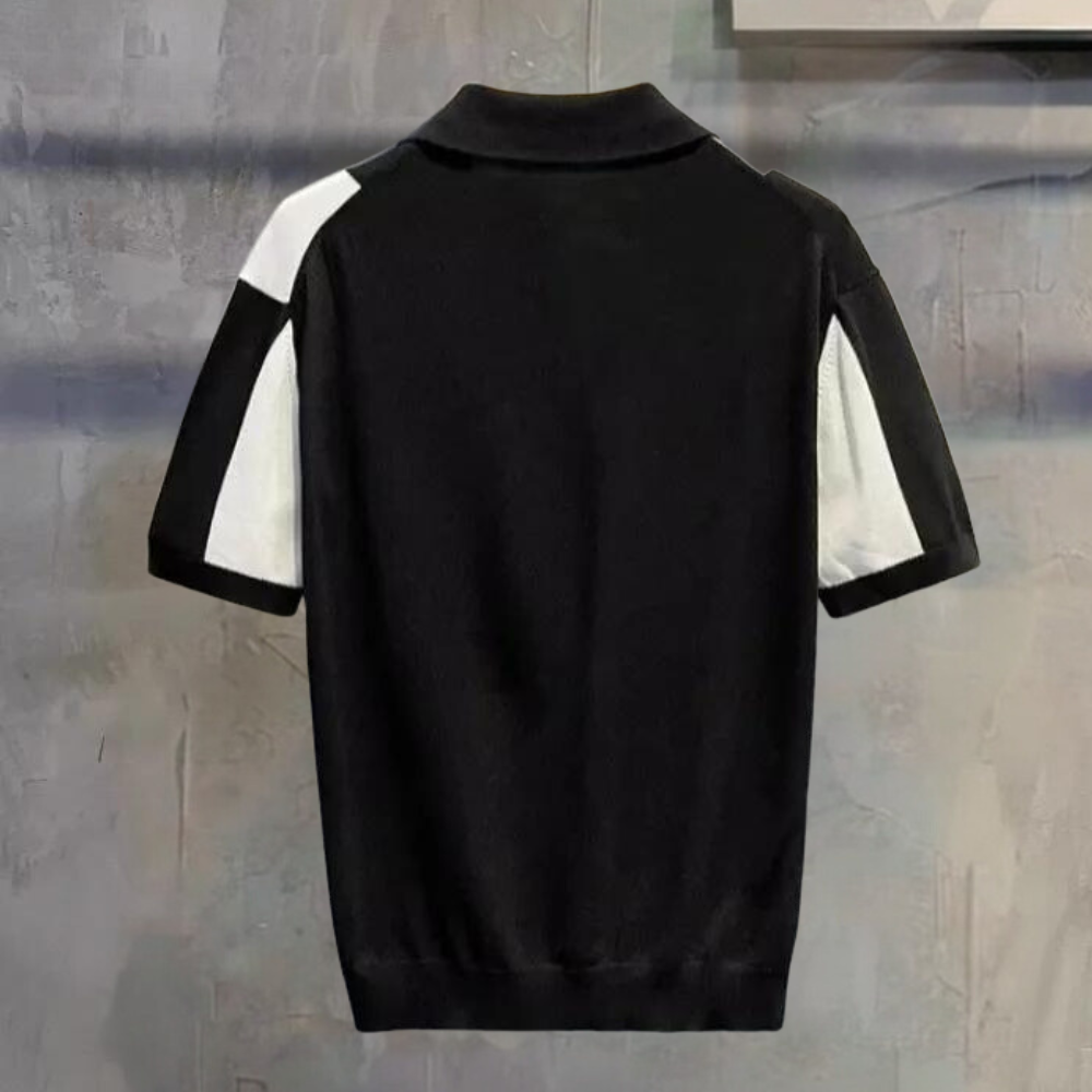 Heren Colorblock Poloshirt | Slim Fit | Moderne Minimalistische Look