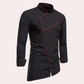Heren Asymmetrisch Overhemd | Slim Fit | Minimalistisch Met Contrastpiping