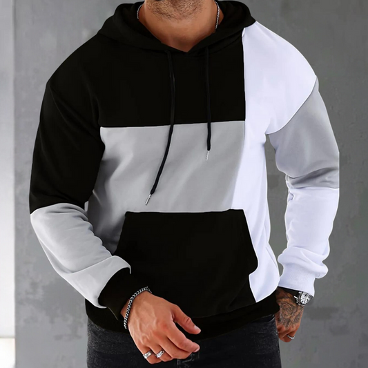 Heren Hoodie met Colorblock Design | Casual Streetstyle | Zachte Fleece Look