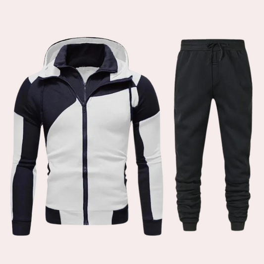 Heren Trainingspak met Capuchon | Colourblock Set | Slim Fit Sport & Streetwear