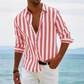 Coastline Stripe Shirt | Verticale Strepen | Zomerse Elegantie