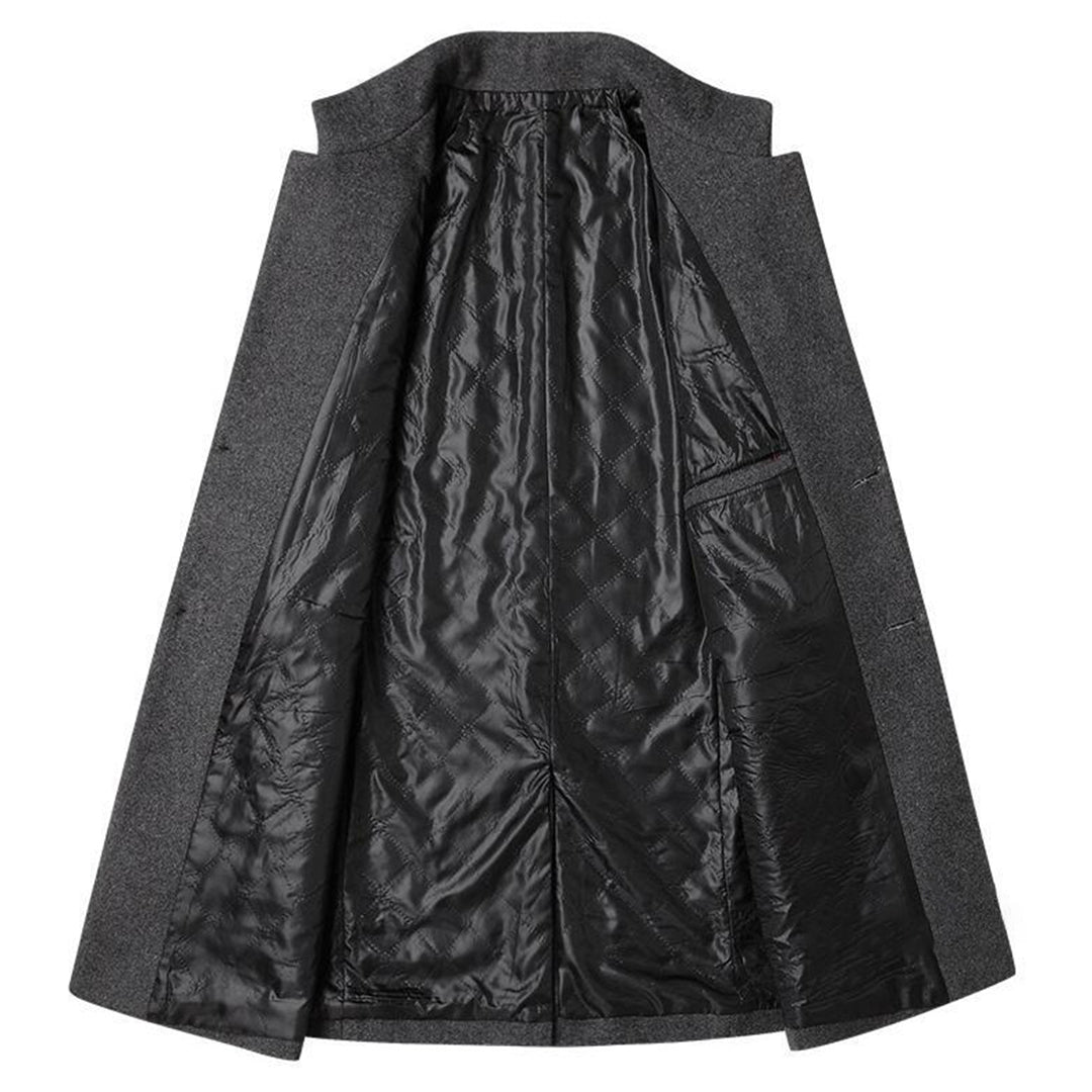 Wollen Mantel met Opstaande Kraag | Stijlvol & Warm | Perfect voor Zakelijk & Casual