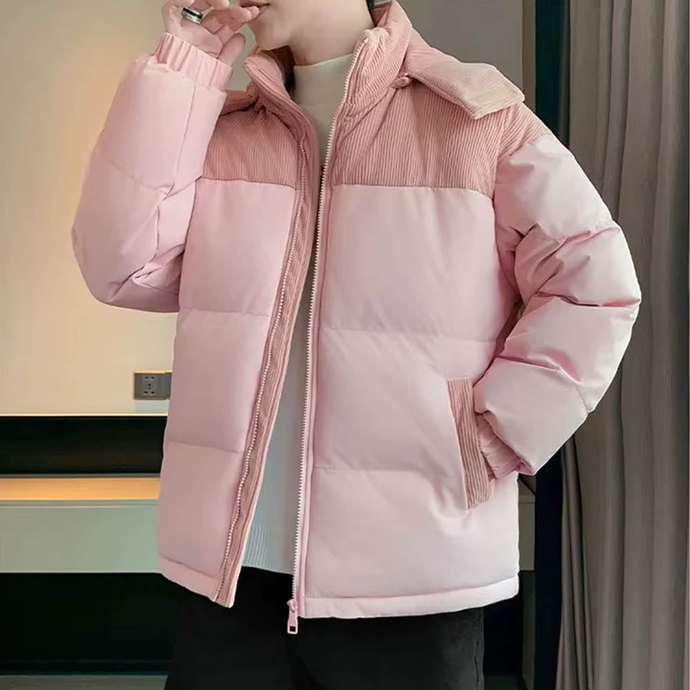 gewatteerde jas met capuchon en rits