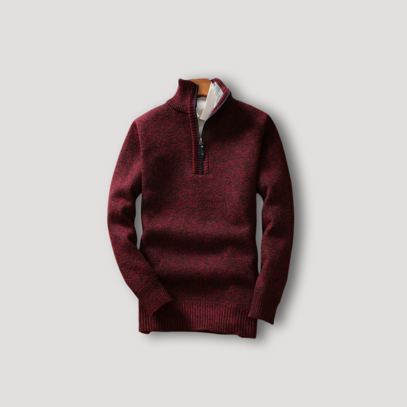 Half-Zip Gebreide Trui | Warm & Stijlvol | Luxe Wolmix