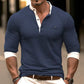Prestige Polo | Slim Fit Lange Mouw | Contrasterende Kraag