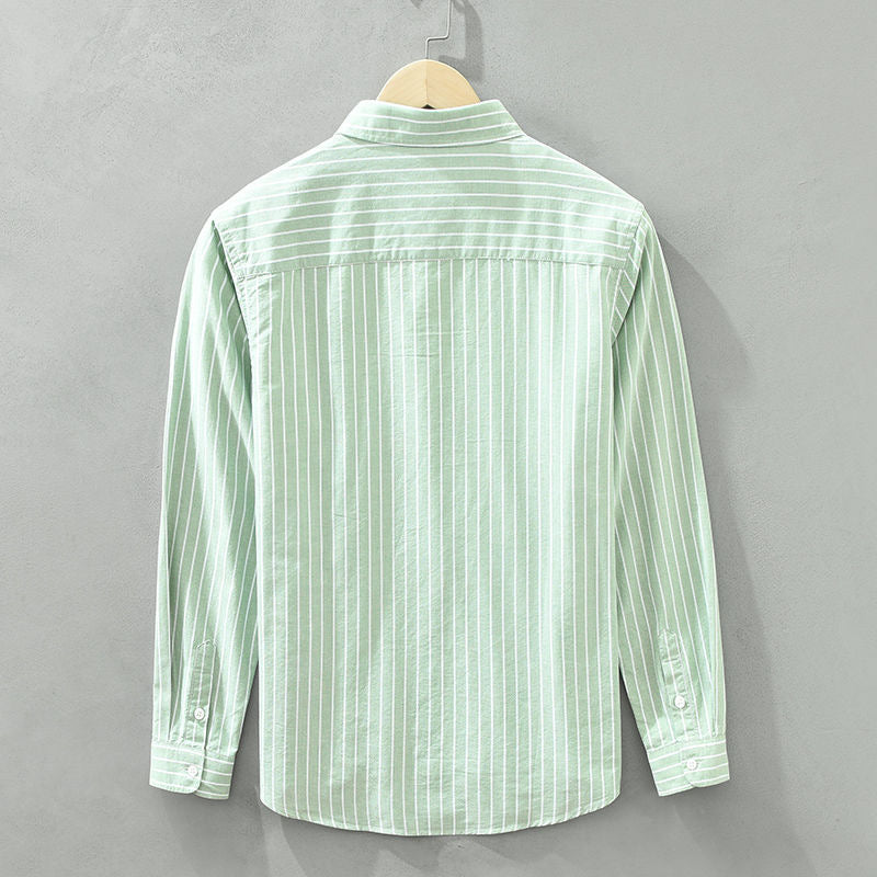 Breeze Shirt | Gestreept Overhemd | Zachte Pasteltinten