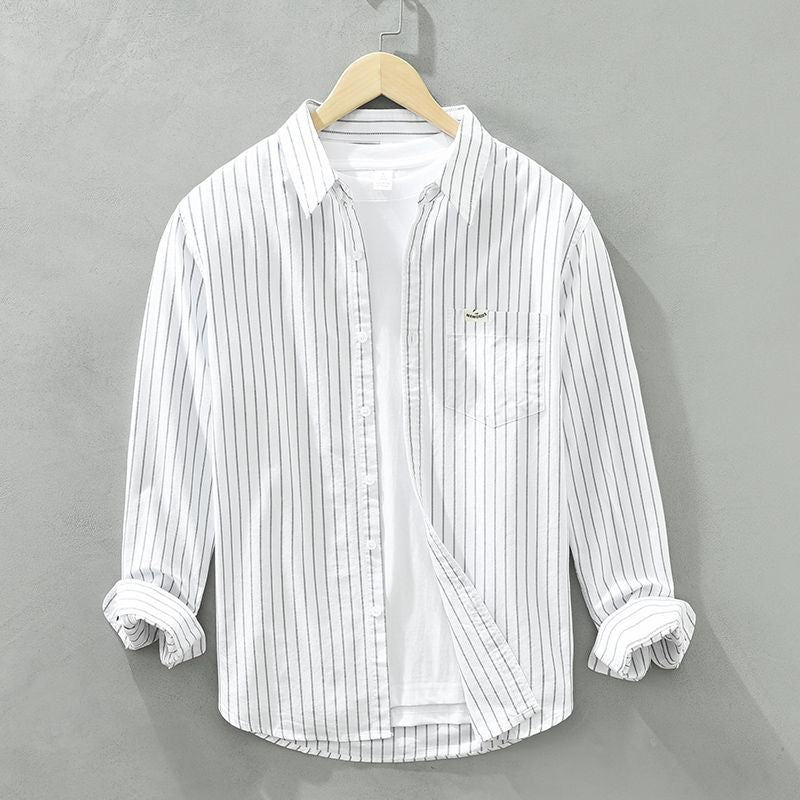 Breeze Shirt | Gestreept Overhemd | Zachte Pasteltinten