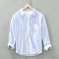 Breeze Shirt | Gestreept Overhemd | Zachte Pasteltinten