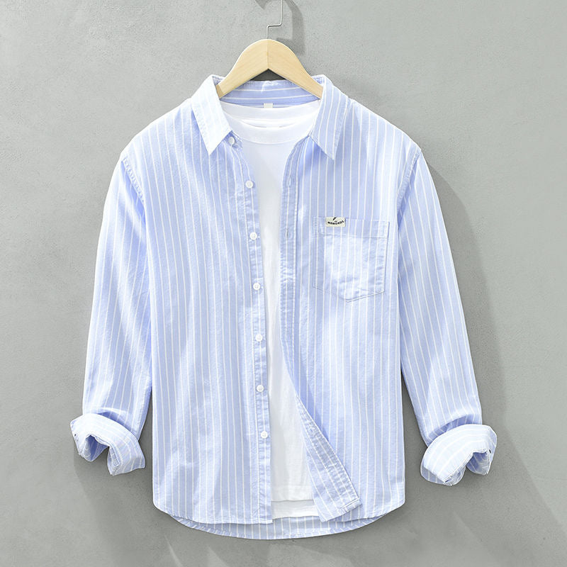 Breeze Shirt | Gestreept Overhemd | Zachte Pasteltinten