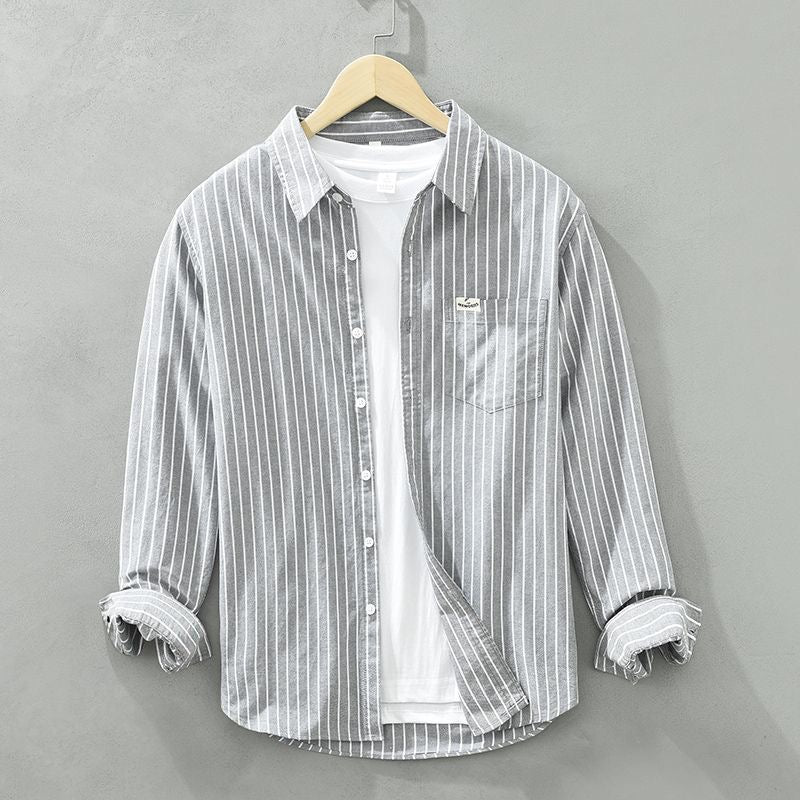 Breeze Shirt | Gestreept Overhemd | Zachte Pasteltinten