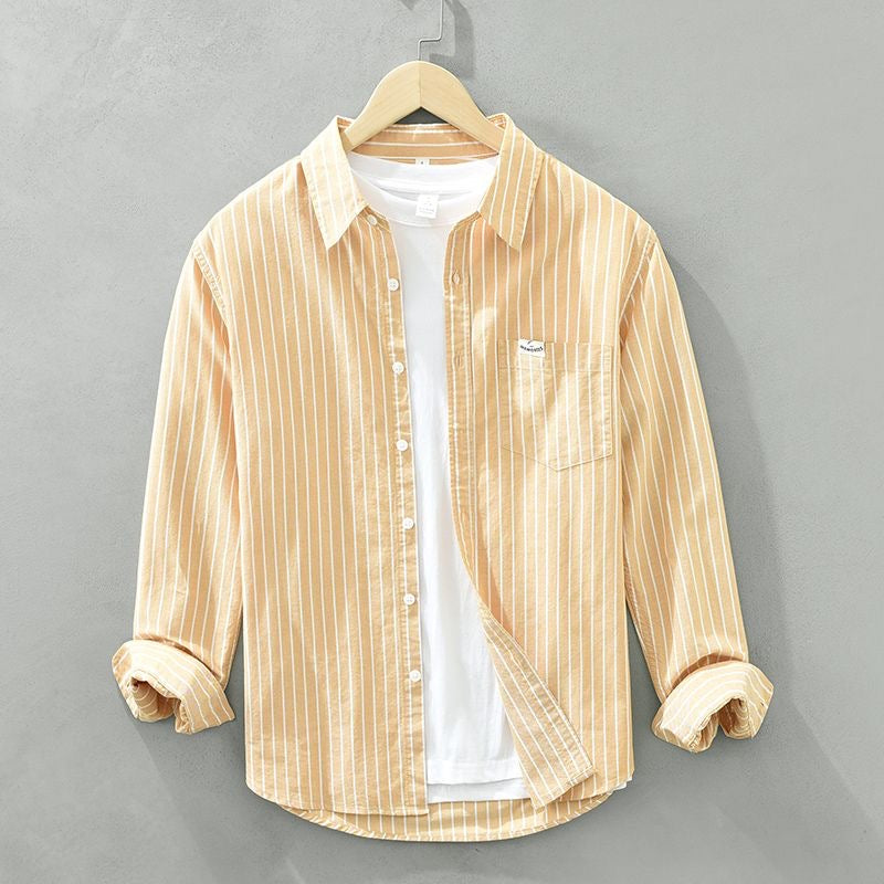 Breeze Shirt | Gestreept Overhemd | Zachte Pasteltinten