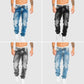 Jeans met gedragen design en comfortabele pasvorm