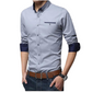 Overhemd | Katoenmix | Slim Fit met Contrasterende Details