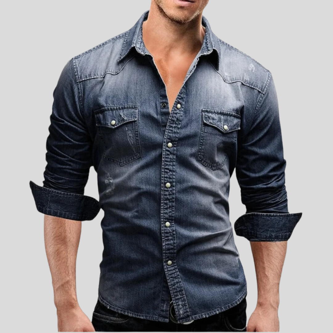 Fitted Denim Shirt | Slim Fit | Stoer & Gestroomlijnd