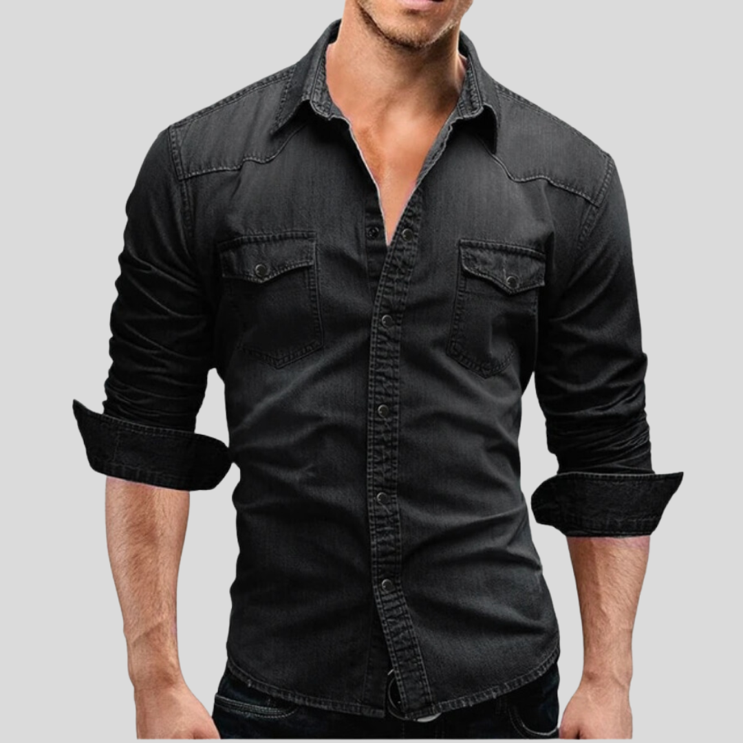 Fitted Denim Shirt | Slim Fit | Stoer & Gestroomlijnd