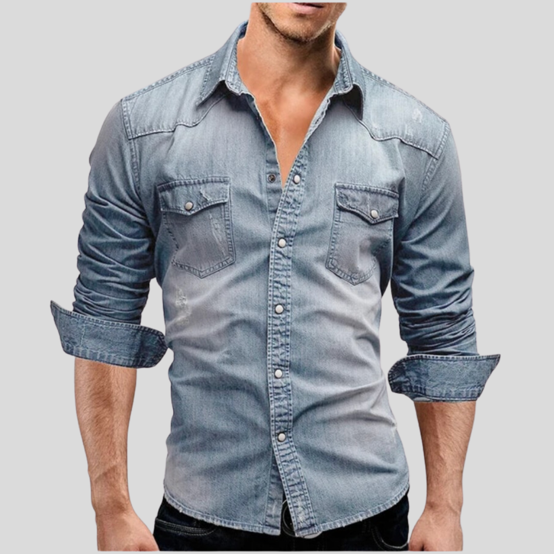 Fitted Denim Shirt | Slim Fit | Stoer & Gestroomlijnd