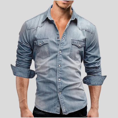 Fitted Denim Shirt | Slim Fit | Stoer & Gestroomlijnd