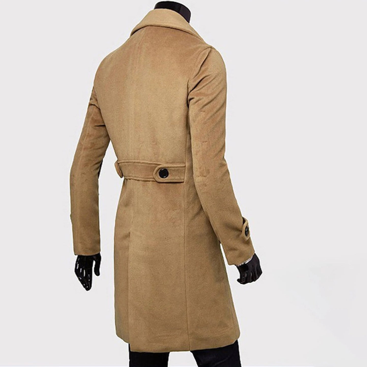 Heren Trenchcoat Lang | Slim Fit | Klassieke City Look