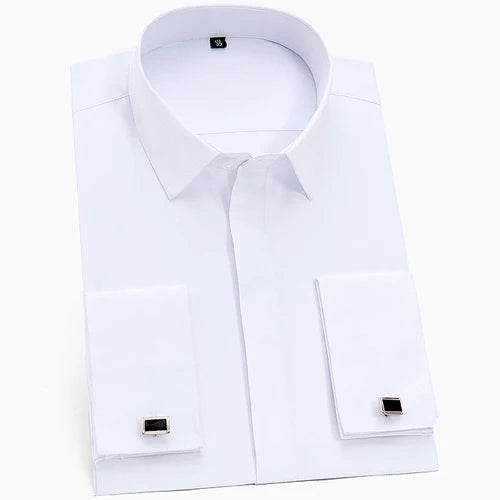Heren Overhemd met Manchetknopen | Klassiek Dress Shirt | Formele Elegantie