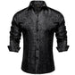 Baroque Party Shirt | Glanzende Jacquard Look | Statement Eveningwear
