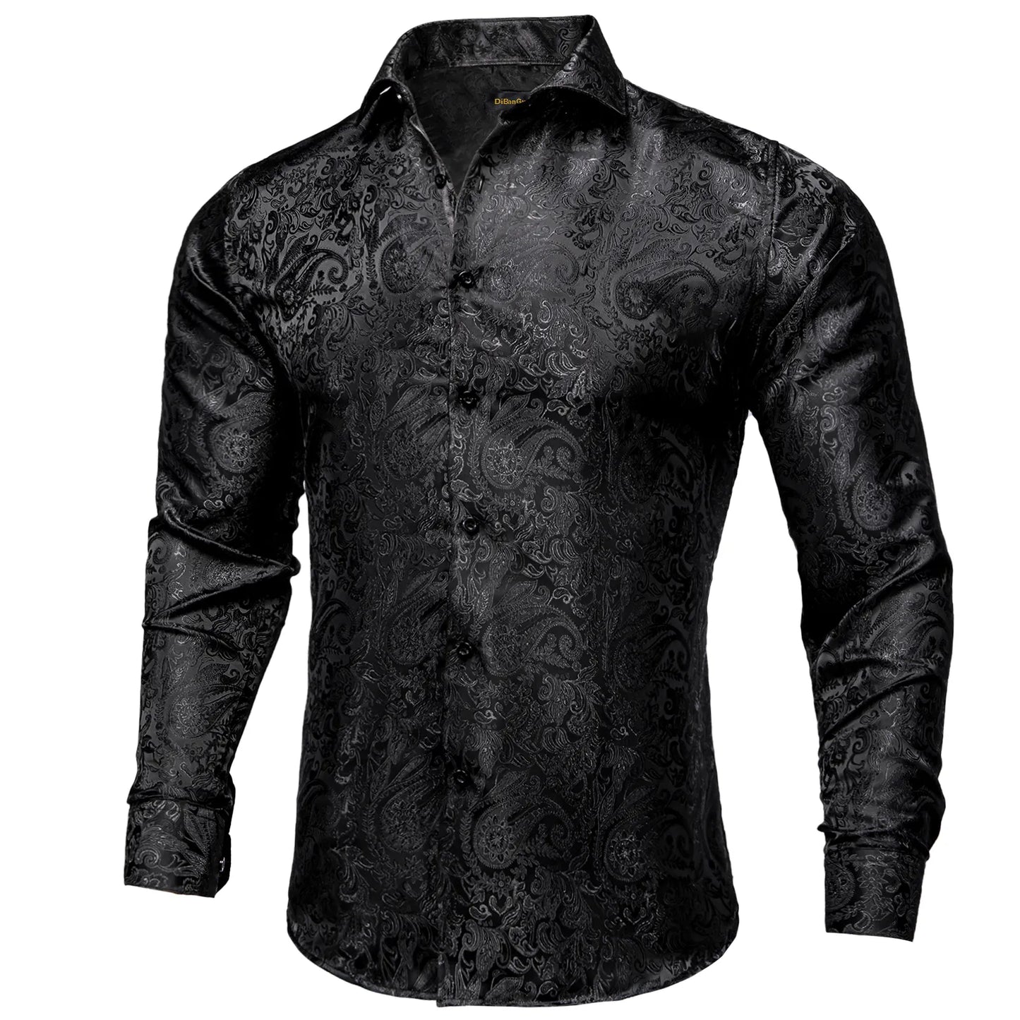 Baroque Party Shirt | Glanzende Jacquard Look | Statement Eveningwear